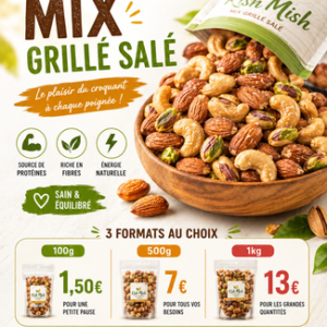 mix normal grillé et salé (amande, cajou, pistache)